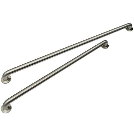 Macfaucets Matching Pair, One 36 in. & One 42 in. Grab Bars In Stainless Steel, MPGB-8 MPGB-8 SS